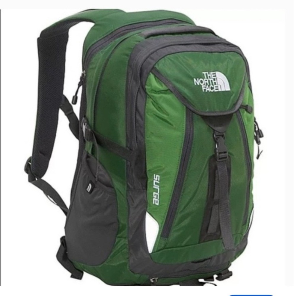 The North Face Green Surge Hiking Travel Laptop Bag Mens $150